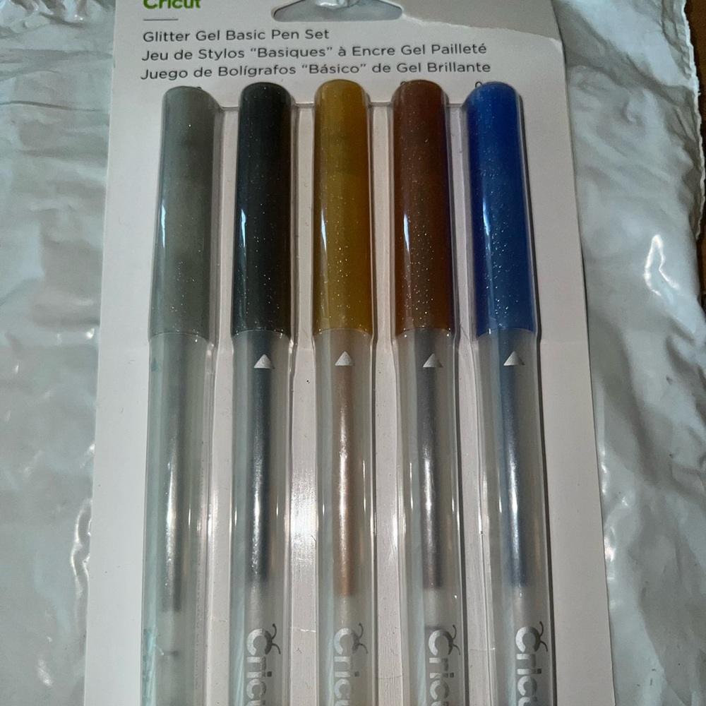 Cricut Glitter Gel Pen Set 5/Pkg-Basics